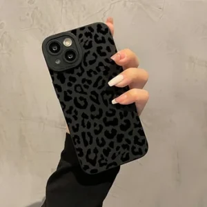 Black-Leopard-Print-Phone-Case-For-iPhone-14-13-11-15-Pro-Max-12-